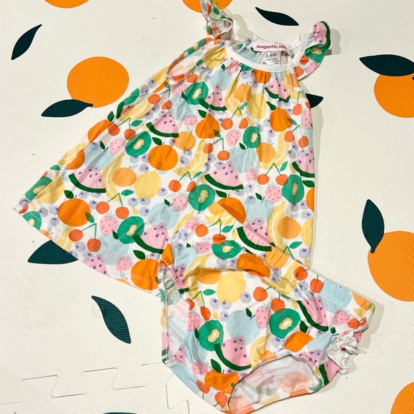 Magnetic Me Fruit print Dress and Bloomers - Picture 1 of 3